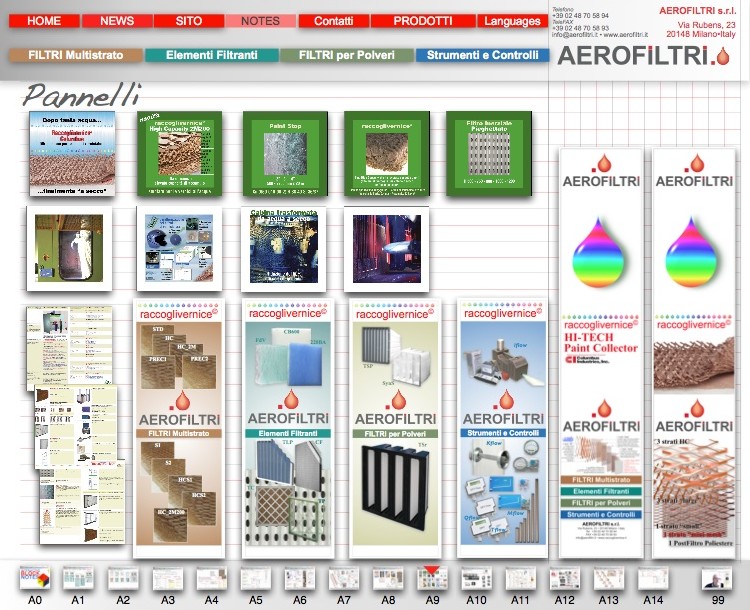 AEROFILTRI srl, Filtri e strumenti per impianti di verniciatura e ventilazione - Pannelli